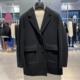 G家商场秋冬男士 商务休闲棉羊毛黑色大衣中长双面呢外套6002J