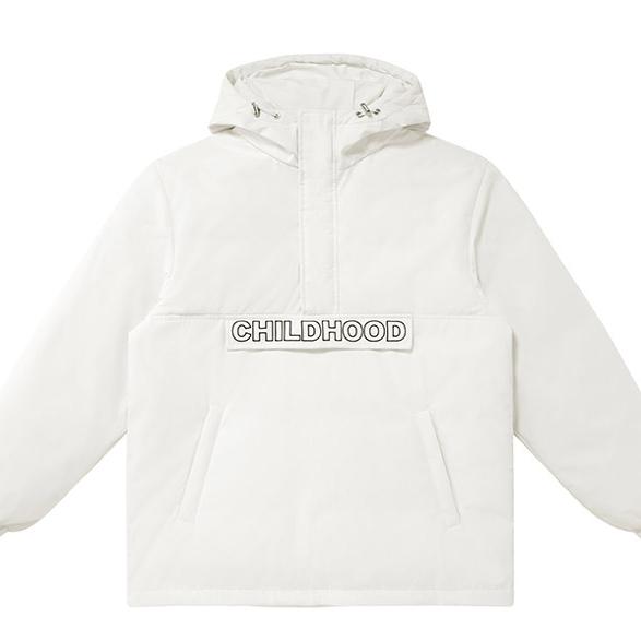 （鸟）冬季男士白色连帽羽绒服休闲宽松面包服保暖外套94175/GX9