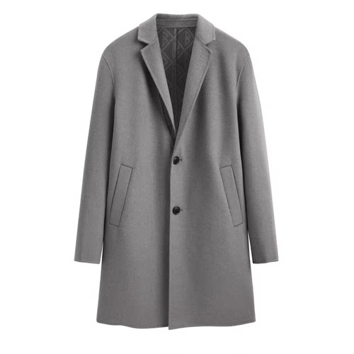 秋冬男士商务通勤中长羊毛大衣