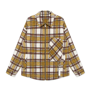 外套保暖潮1001J 翻领格纹羊毛呢短款 K12 呢夹克时尚 G家秋冬男厚款