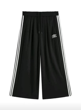 （鸟）联名款男士侧边条纹宽松直筒休闲裤卫裤运动裤大阔版C4B27