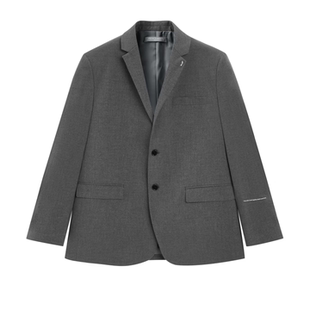 (鸟)春秋季男士西服金属音符配件字母反光印花外套潮C1B02/i11