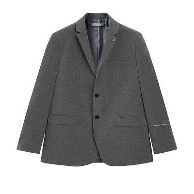 春秋男士反光字母印花西服