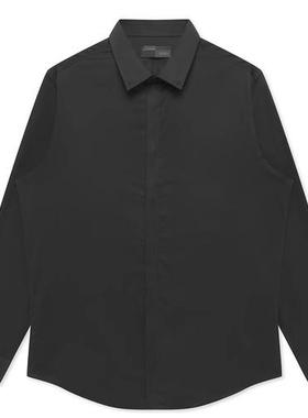 免烫！G家商场款男士新疆棉长袖衬衫黑白简约衬衣易打理3785A/A22