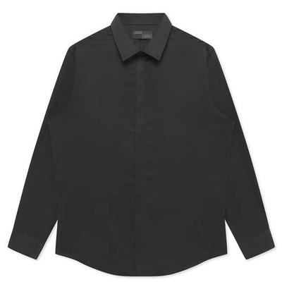 免烫！G家商场款男士新疆棉长袖衬衫黑白简约衬衣易打理3785A/A22