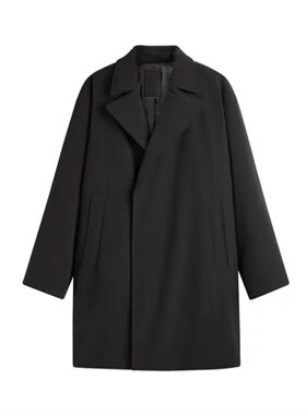 白鹅绒~(鸟)秋冬男士休闲风衣羽绒服中长款保暖翻领外套C4V05/Y24