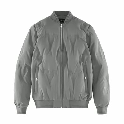 冬季男士棒球领白鸭绒保暖羽绒服