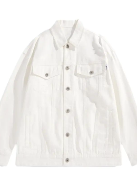 （鸟）秋冬男士白色牛仔夹克时尚字母刺绣休闲外套潮C3161/H17