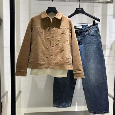 欧货男士休闲灯芯绒夹克