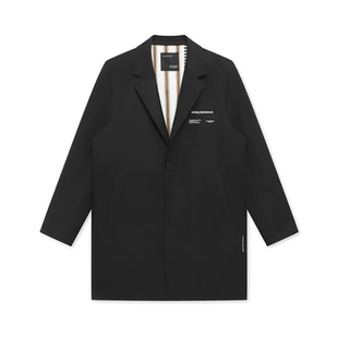 梭织大衣潮6005J G家秋冬季 字母印花简约防风长款 风衣时尚 男士