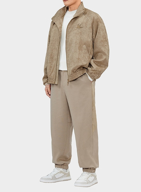 商场款秋季男士经典系列侧拼接宽松休闲裤纯色简约束脚裤62570/L4