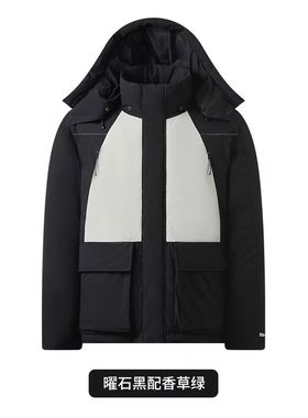 800蓬进口白鹅绒~男女款户外防泼水保暖连帽羽绒服外套AA014/C2-3