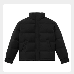 (鸟)冬季男黑色休闲羽绒服潮流宽松立领白鸭绒保暖外套C4105/Y1