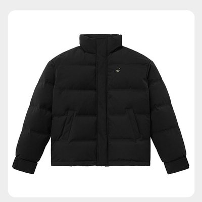 （鸟）冬季男黑色休闲羽绒服潮流宽松立领白鸭绒保暖外套C4105/Y1