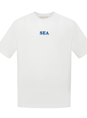 夏季男士短袖T恤时尚海洋简约日系纯棉百搭圆领T恤21620/T9