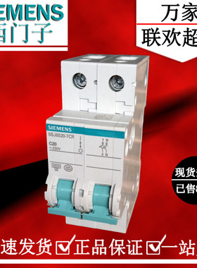 西门子小型断路器2P20A空气开关1P+N20A开关绿色系列5SJ6520-7CR