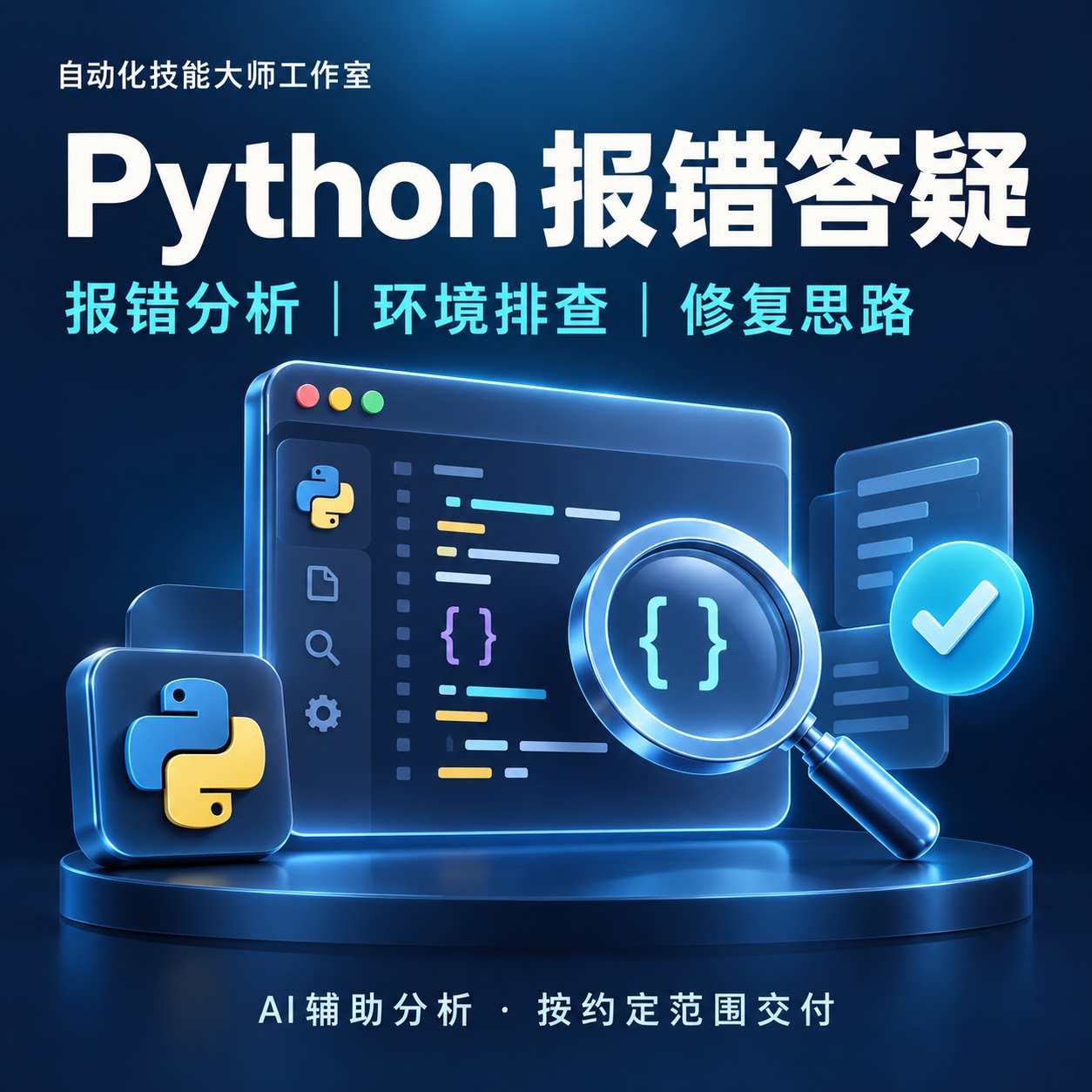 Python代码报错答疑环境配其它设计服务