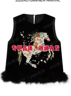 新中式国风马甲2026马年新年战袍马到成功加厚新款气质马甲女黑色