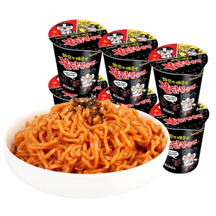 韩国进口三养超辣火鸡面杯面桶装夜宵宿舍懒人速食奶油干拌方便面