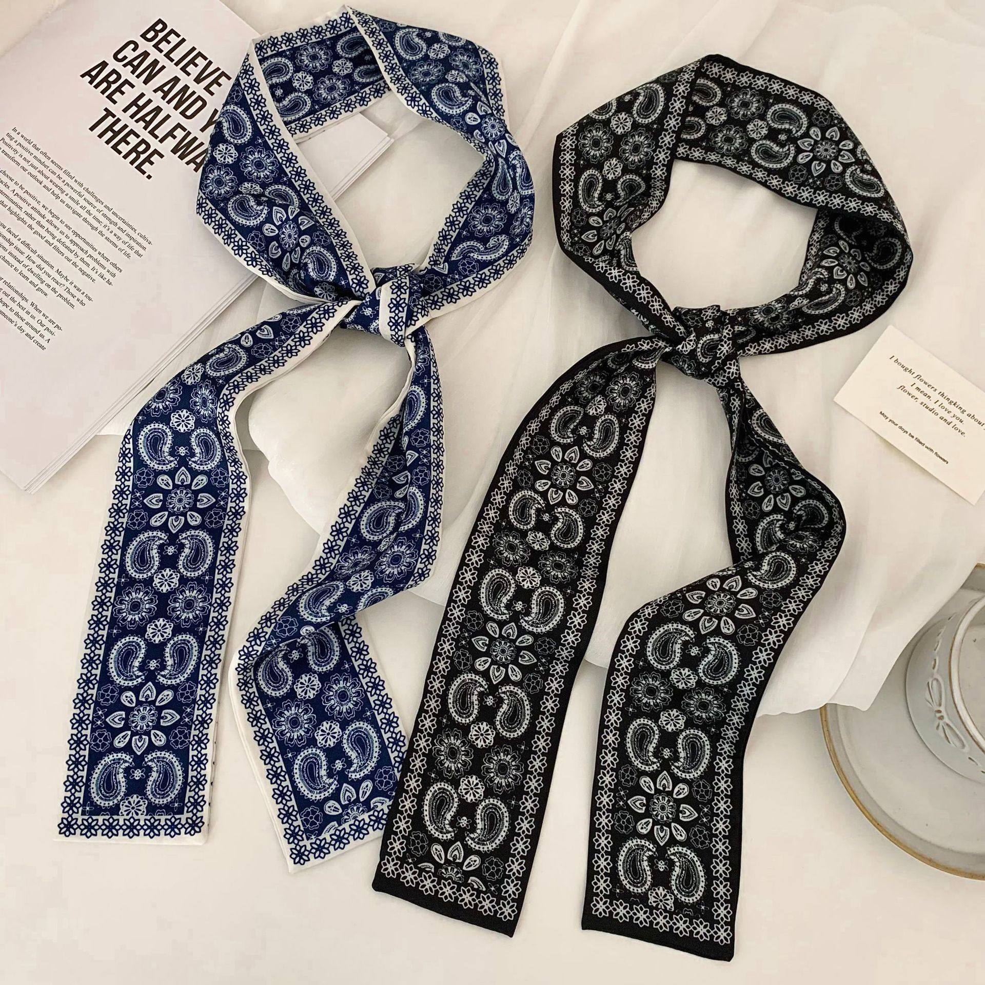 复古腰果花平角长条丝巾系脖高级感女2026年春季新款领巾飘带腰带,服饰配件/皮带/帽子/围巾,围巾/丝巾/披肩,淘宝优惠券,粉丝福利购,淘宝优惠卷