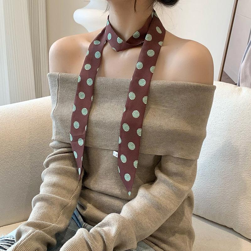 长条丝巾女2025新款系脖高级感飘带发带腰带颈饰丝带脖饰韩系领巾图片