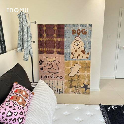 TaoMu客厅装饰画玄关画沙发背景墙挂画手工diy卧室治愈大幅落地画