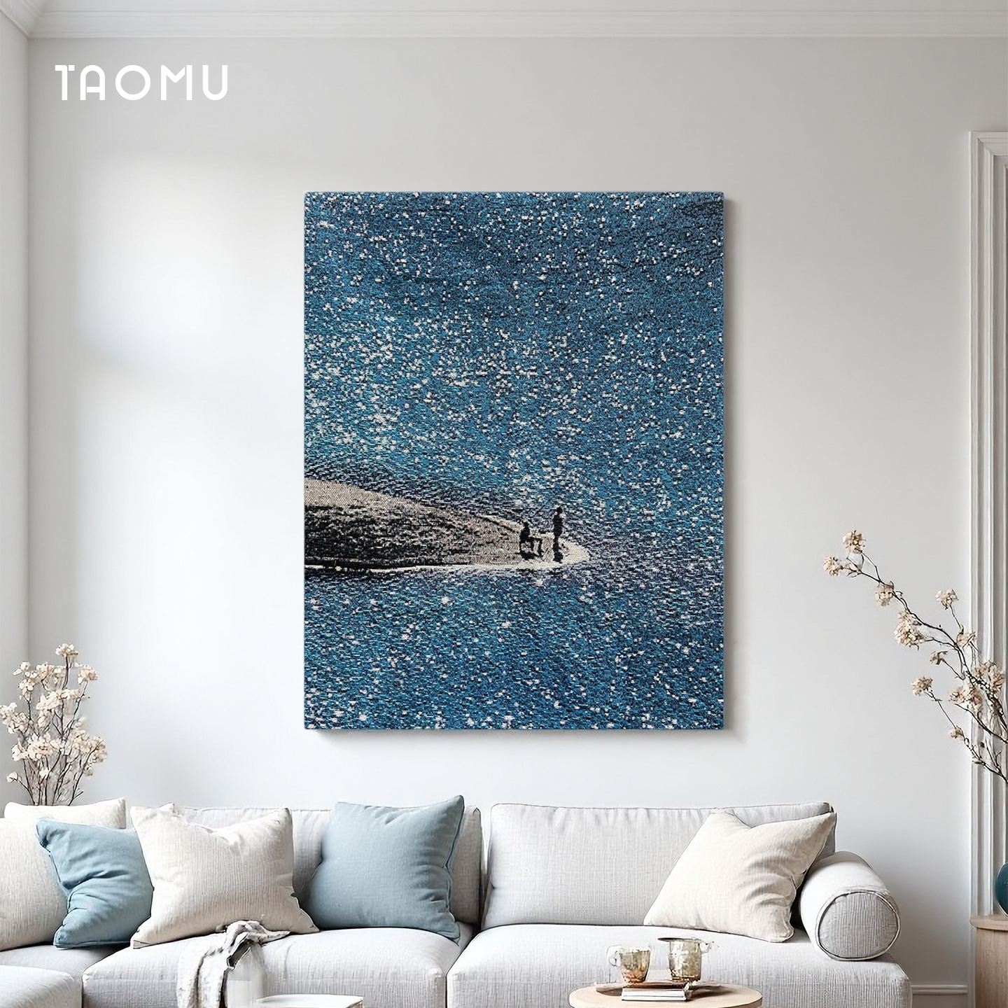 TaoMu治愈手工diy挂毯画客厅沙发背景墙装饰画挂画落地画玄关装饰