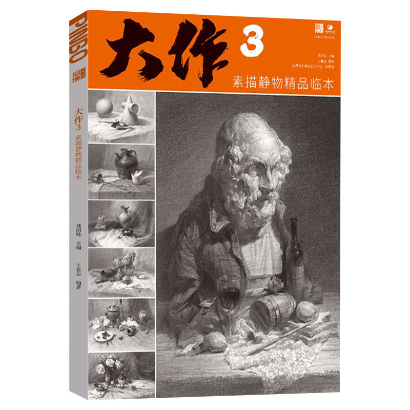 大作3素描静物精品临本 2023品博文化王景志素描基础单个组合素描静物