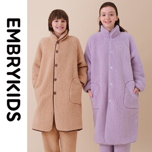 【羊羔绒】安莉芳2025新款卡通儿童睡衣男女童加厚可外穿家居服