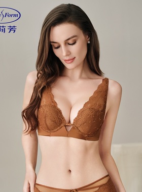 安莉芳小胸AB厚C中厚蕾丝性感聚拢舒适桑蚕丝杯里厚杯文胸EB01092