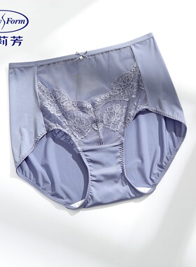 安莉芳舒适包臀三角裤女士薄款花卉蕾丝性感网纱中腰内裤E301159