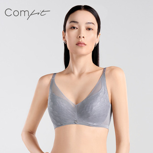 【柔纱风巢杯】Comfit软支撑内衣女大胸显小收副乳文胸薄CBW0183