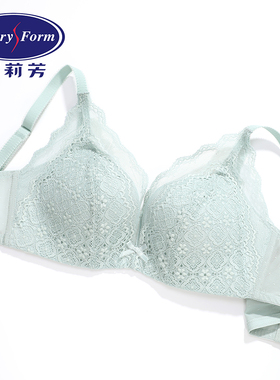 安莉芳小胸无钢圈文胸女士蕾丝厚杯聚拢收副乳内衣EB00227