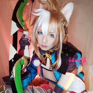 甜心家原 五郎 神 cos假发 反叛军 稻妻城 打毛头顶有耳朵长发