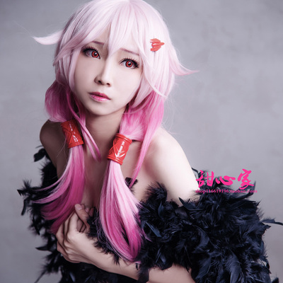 {甜心家}罪恶王冠 楪祈 inori祈妹渐变粉色现货长直发cosplay假发