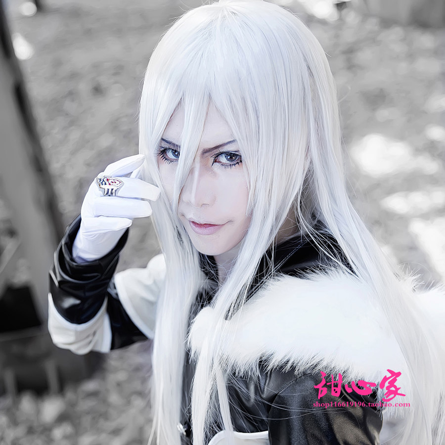 {甜心家}家庭教师 斯贝尔比·斯库瓦罗 银白色 长直发cosplay假发