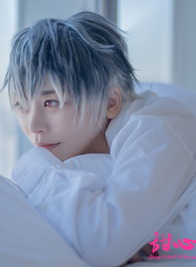 {甜心家}IDOLiSH7前辈组Re:vale 百 春原百濑黑白渐变cosplay假发