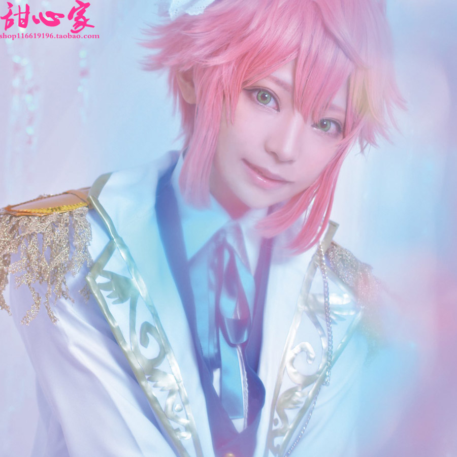 {甜心家}偶像梦幻祭 姬宫桃李 粉色 短发反翘cosplay假发