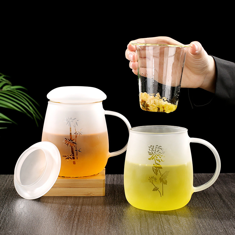 2025新款磨砂茶水分离泡茶杯图片