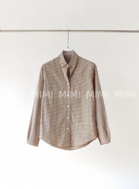 MML/韩系复古格纹美拉德男友风慵懒情侣衬衫出片春秋新款2026FW