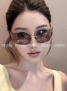 无边框镜显脸小54Y墨镜张元英新