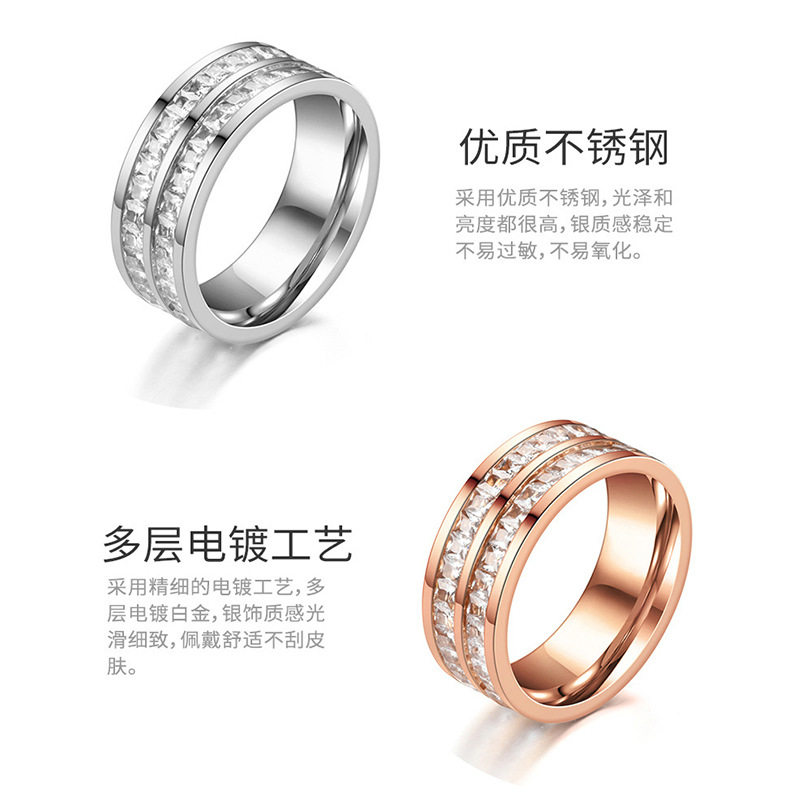 满天星戒指女钛钢戒指满情侣对戒锆石戒指冷淡风轻奢指环图片
