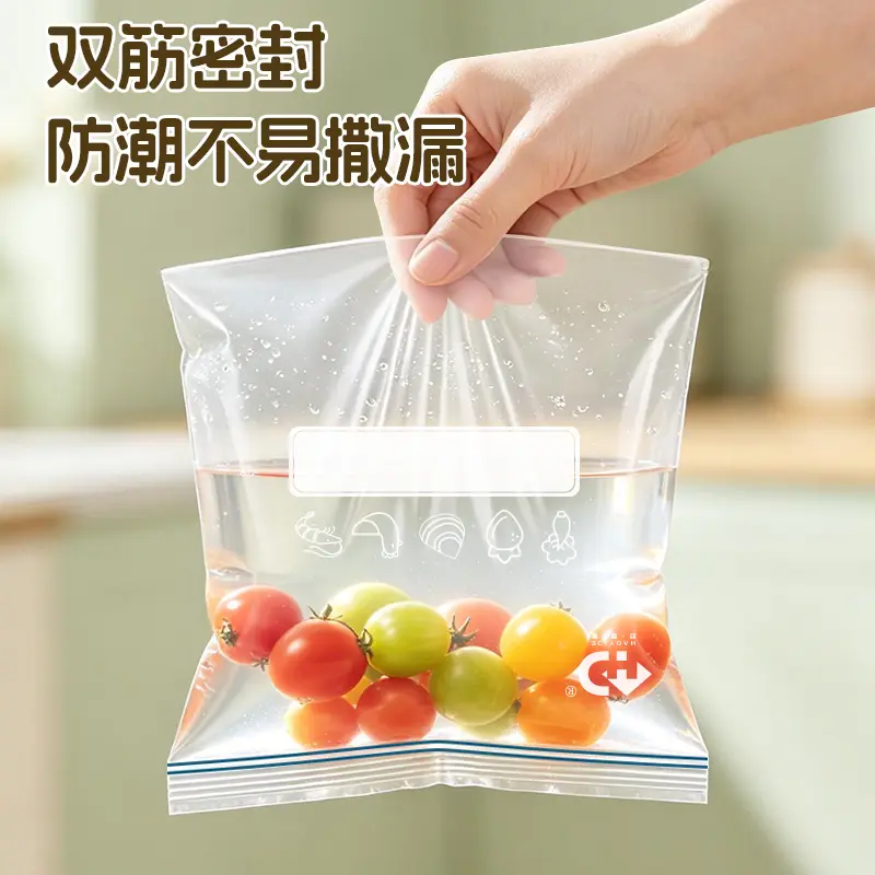 【好易得】加大加厚双筋密封袋食品接触用冷藏冷冻冰箱保鲜收纳袋