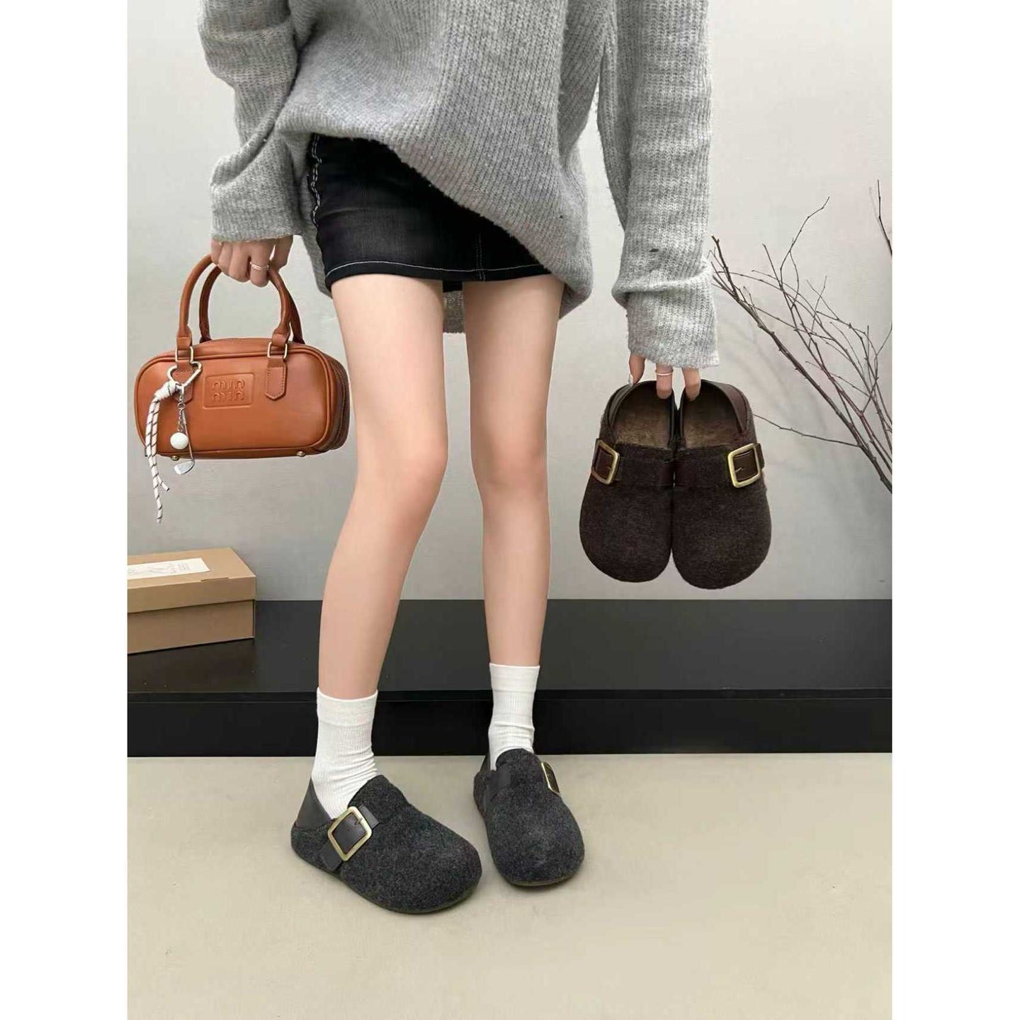 【陈书婷专享】“泰迪绒”加绒勃肯鞋（可两穿）26277,女鞋,穆勒鞋,淘宝优惠券,粉丝福利购,淘宝优惠卷