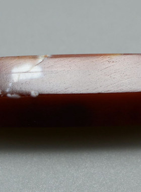 中古宋元辽金老红玛瑙管六棱管奶皮吊坠真品古玩搭配珠饰包老精品