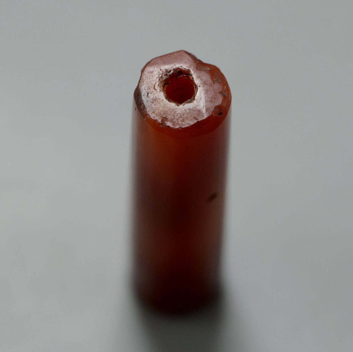 老红玛瑙管中古项饰佩珠千年吊坠长33古珠精品质文玩藏品放漏包老