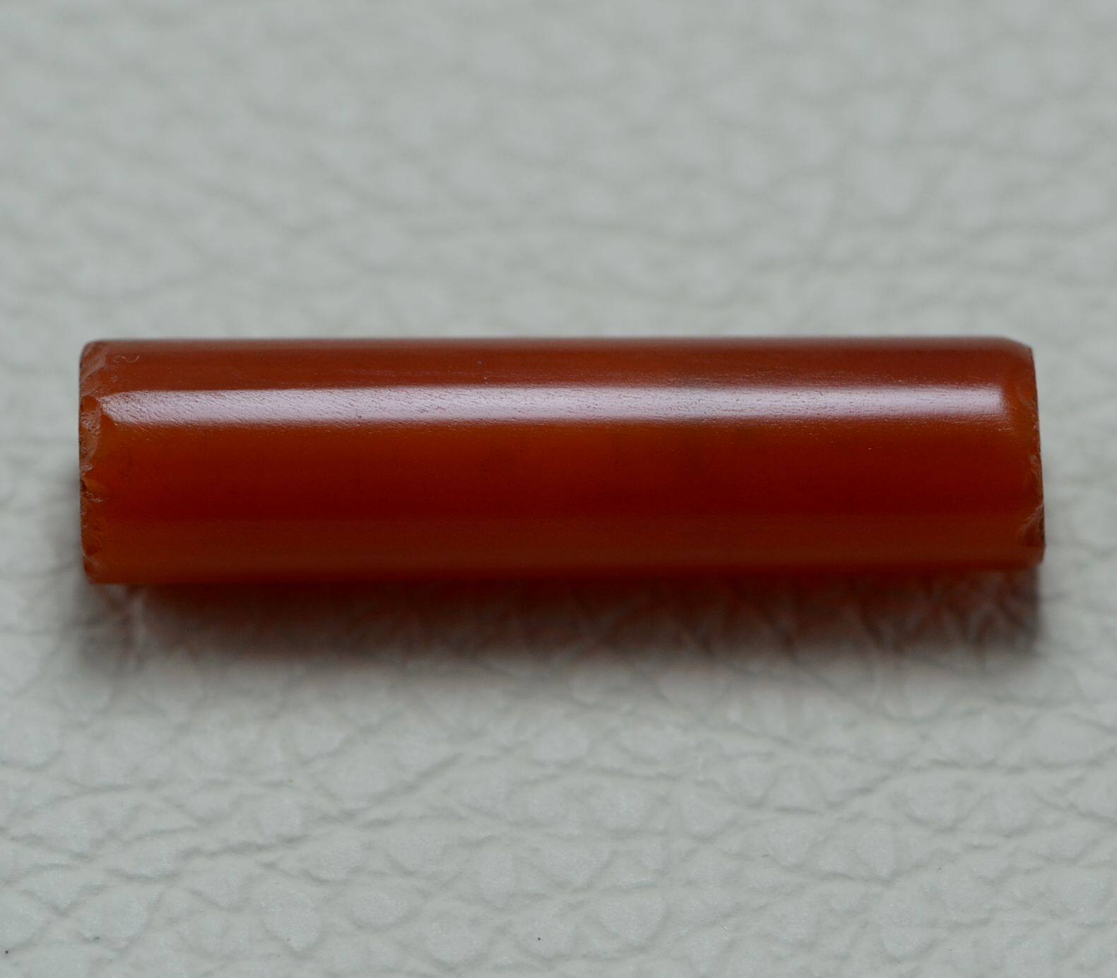 宋辽金时期红玛瑙管中古珠佩饰挂件古玩收藏红玉髓老珠子精品放漏