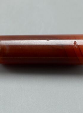 老红玛瑙管宋代辽金时期中古珠宝梯形挂坠老珠子古董收藏精品包邮