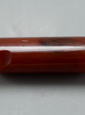 宋代辽金时代老红玛瑙管中古颈饰佩珠古董收藏品千年古珠吊坠放漏