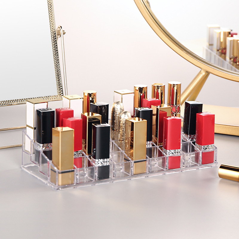 口红格子亚克力架置物立式收纳盒